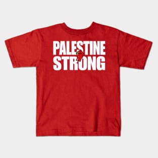 Palestine Strong - Watermelon Fist - Double-sided Kids T-Shirt